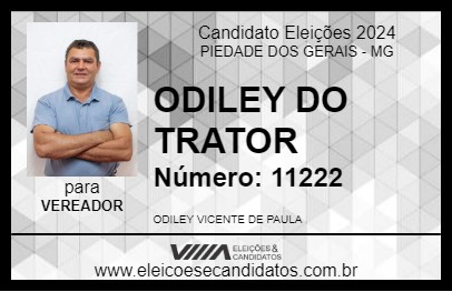 Candidato ODILEY DO TRATOR 2024 - PIEDADE DOS GERAIS - Eleições