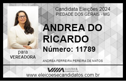 Candidato ANDREA DO RICARDO 2024 - PIEDADE DOS GERAIS - Eleições