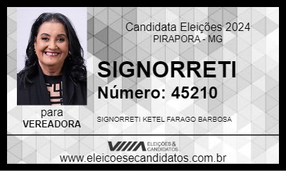 Candidato SIGNORRETI 2024 - PIRAPORA - Eleições