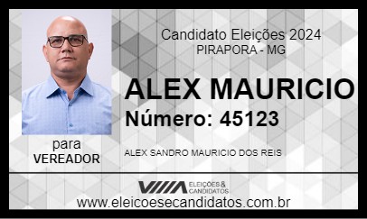 Candidato ALEX MAURICIO 2024 - PIRAPORA - Eleições