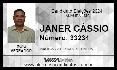 Candidato JANER CÁSSIO 2024 - JANAÚBA - Eleições