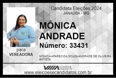 Candidato MÔNICA ANDRADE 2024 - JANAÚBA - Eleições