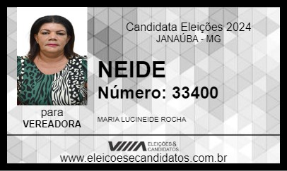 Candidato NEIDE 2024 - JANAÚBA - Eleições