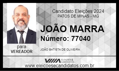 Candidato JOÃO MARRA 2024 - PATOS DE MINAS - Eleições