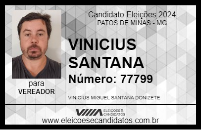 Candidato VINICIUS SANTANA 2024 - PATOS DE MINAS - Eleições