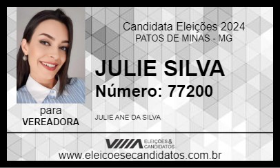 Candidato JULIE SILVA 2024 - PATOS DE MINAS - Eleições