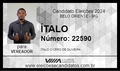 Candidato ÍTALO 2024 - BELO ORIENTE - Eleições