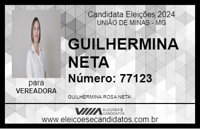 Candidato GUILHERMINA NETA 2024 - UNIÃO DE MINAS - Eleições