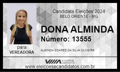 Candidato DONA ALMINDA 2024 - BELO ORIENTE - Eleições