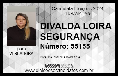 Candidato DIVALDA LOIRA SEGURANÇA 2024 - ITURAMA - Eleições