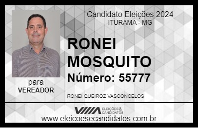 Candidato RONEI MOSQUITO 2024 - ITURAMA - Eleições