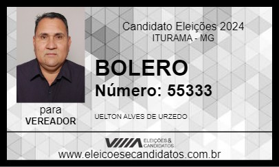 Candidato BOLERO 2024 - ITURAMA - Eleições