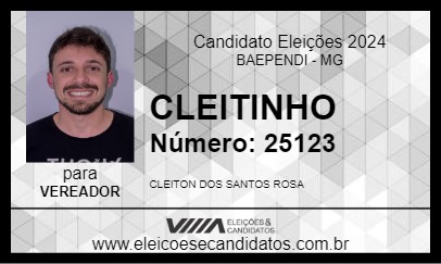 Candidato CLEITINHO 2024 - BAEPENDI - Eleições