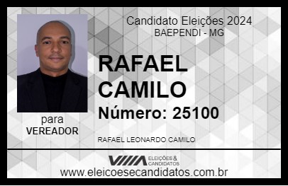 Candidato RAFAEL CAMILO 2024 - BAEPENDI - Eleições