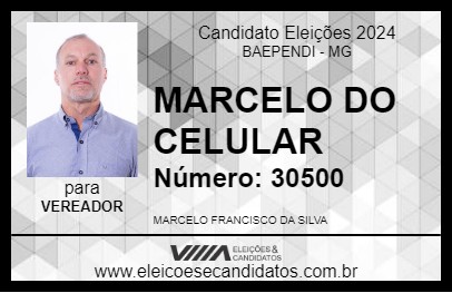 Candidato MARCELO DO CELULAR 2024 - BAEPENDI - Eleições