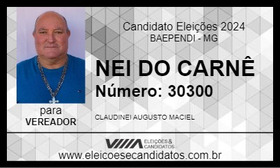 Candidato NEI DO CARNÊ 2024 - BAEPENDI - Eleições