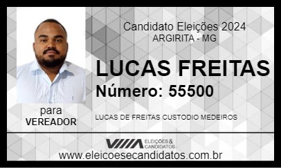 Candidato LUCAS FREITAS 2024 - ARGIRITA - Eleições