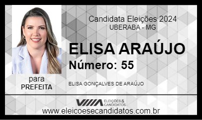 Candidato ELISA ARAÚJO 2024 - UBERABA - Eleições