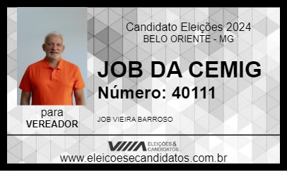 Candidato JOB 2024 - BELO ORIENTE - Eleições