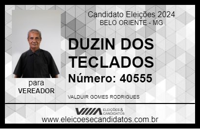 Candidato DUZIN DOS TECLADOS 2024 - BELO ORIENTE - Eleições