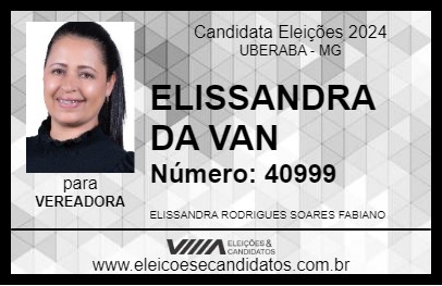 Candidato ELISSANDRA DA VAN 2024 - UBERABA - Eleições