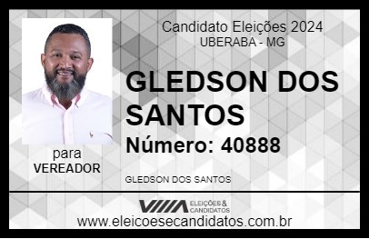 Candidato GLEDSON DOS SANTOS 2024 - UBERABA - Eleições