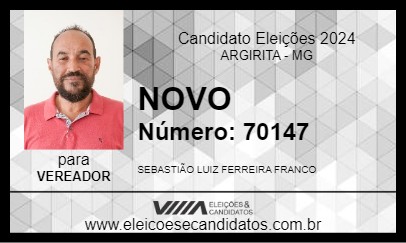 Candidato NOVO 2024 - ARGIRITA - Eleições