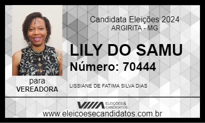 Candidato LILY DA ÉDINA 2024 - ARGIRITA - Eleições