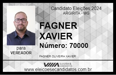 Candidato FAGNER XAVIER 2024 - ARGIRITA - Eleições