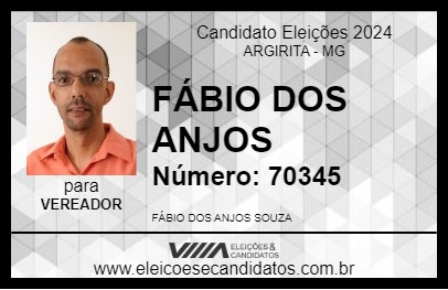 Candidato FÁBIO DOS ANJOS 2024 - ARGIRITA - Eleições