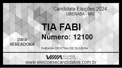 Candidato TIA FABI 2024 - UBERABA - Eleições