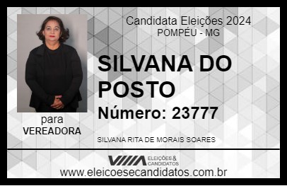 Candidato SILVANA DO POSTO 2024 - POMPÉU - Eleições