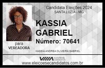 Candidato KASSIA GABRIEL 2024 - SANTA LUZIA - Eleições