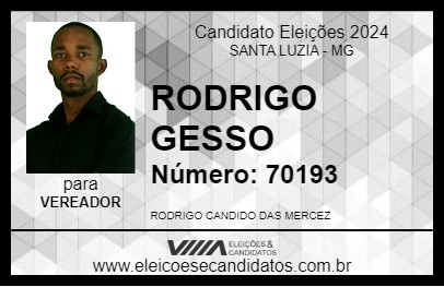 Candidato RODRIGO GESSO 2024 - SANTA LUZIA - Eleições