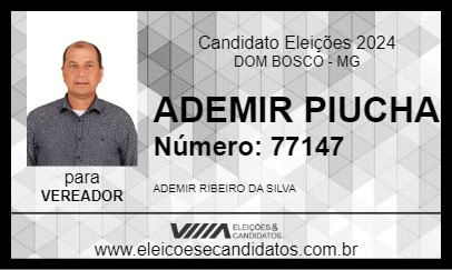 Candidato ADEMIR PIUCHA 2024 - DOM BOSCO - Eleições