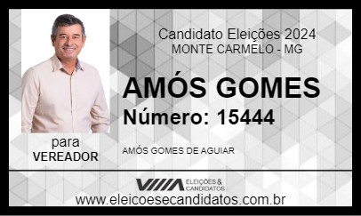 Candidato AMÓS GOMES 2024 - MONTE CARMELO - Eleições