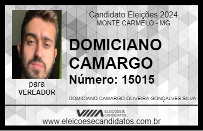 Candidato DOMICIANO CAMARGO 2024 - MONTE CARMELO - Eleições