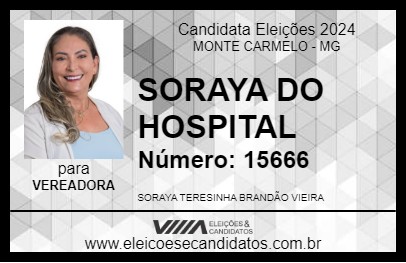 Candidato SORAYA DO HOSPITAL 2024 - MONTE CARMELO - Eleições