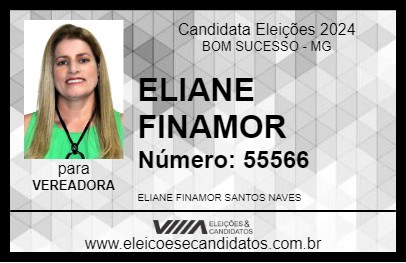 Candidato ELIANE FINAMOR 2024 - BOM SUCESSO - Eleições