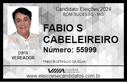 Candidato FABIO S CABELEIREIRO 2024 - BOM SUCESSO - Eleições