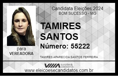 Candidato TAMIRES SANTOS 2024 - BOM SUCESSO - Eleições