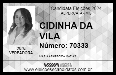 Candidato CIDINHA DA VILA 2024 - ALPERCATA - Eleições