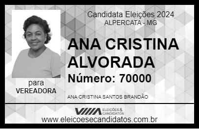 Candidato ANA CRISTINA ALVORADA 2024 - ALPERCATA - Eleições