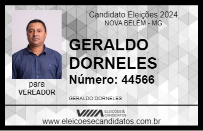 Candidato GERALDO DORNELES 2024 - NOVA BELÉM - Eleições