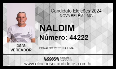 Candidato NALDIM 2024 - NOVA BELÉM - Eleições