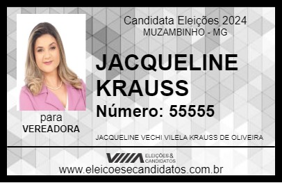 Candidato JACQUELINE KRAUSS 2024 - MUZAMBINHO - Eleições