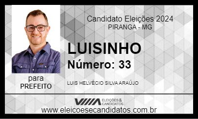 Candidato LUISINHO 2024 - PIRANGA - Eleições