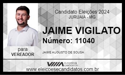 Candidato JAIME VIGILATO 2024 - JURUAIA - Eleições