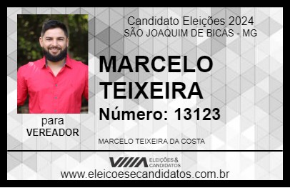 Candidato MARCELO TEIXEIRA 2024 - SÃO JOAQUIM DE BICAS - Eleições