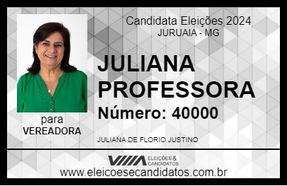 Candidato JULIANA PROFESSORA 2024 - JURUAIA - Eleições